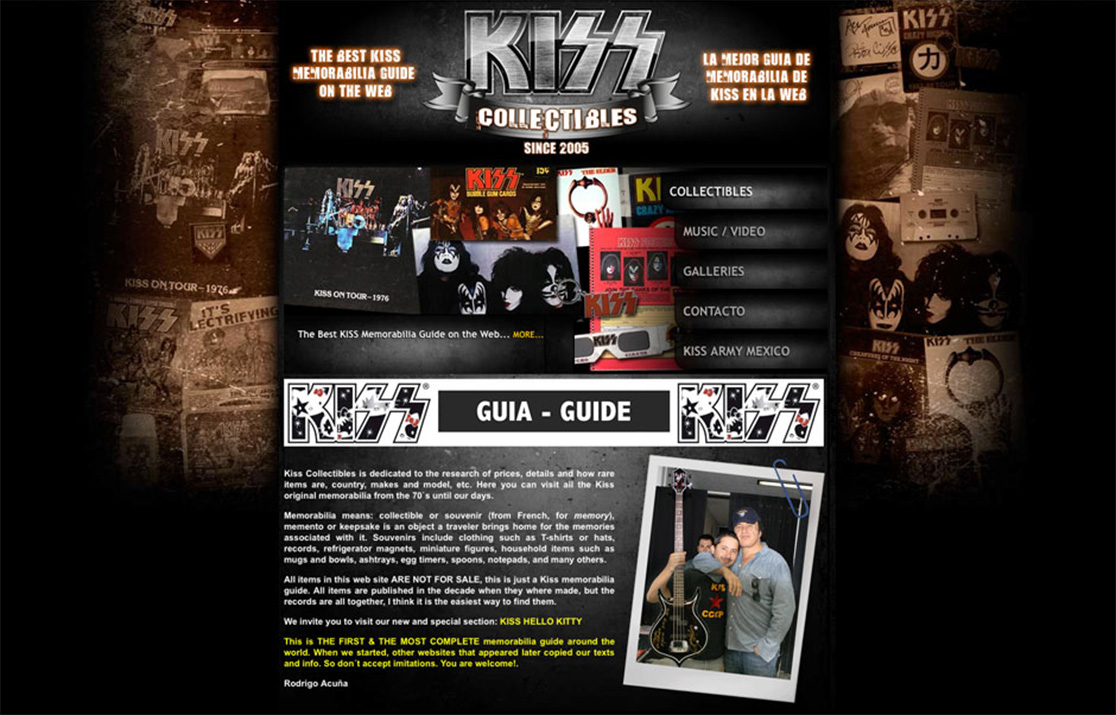 KISS Collectibles Website